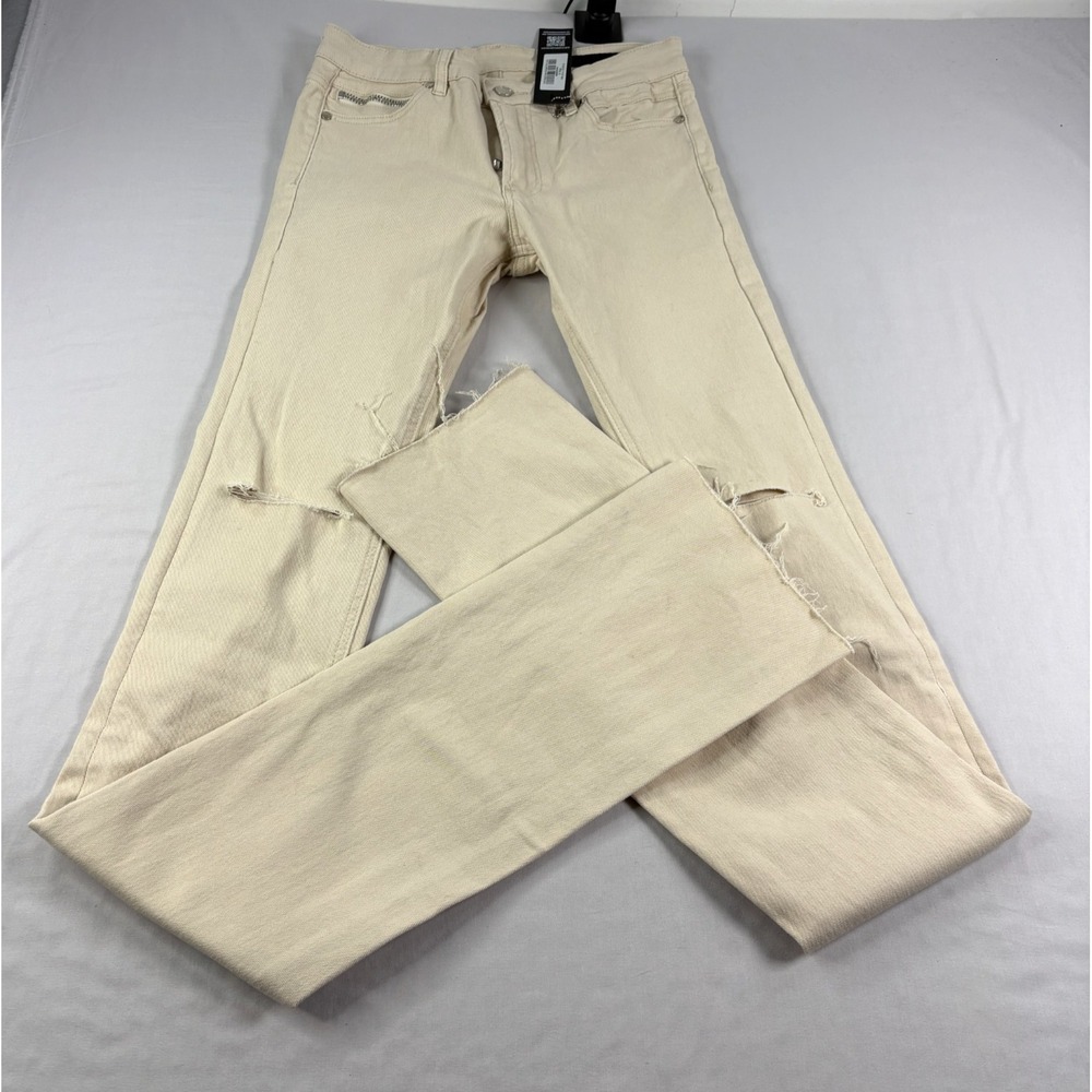 Rockstar Original Jeans Mens Size 30 Beige Super Stacked Flare NEW